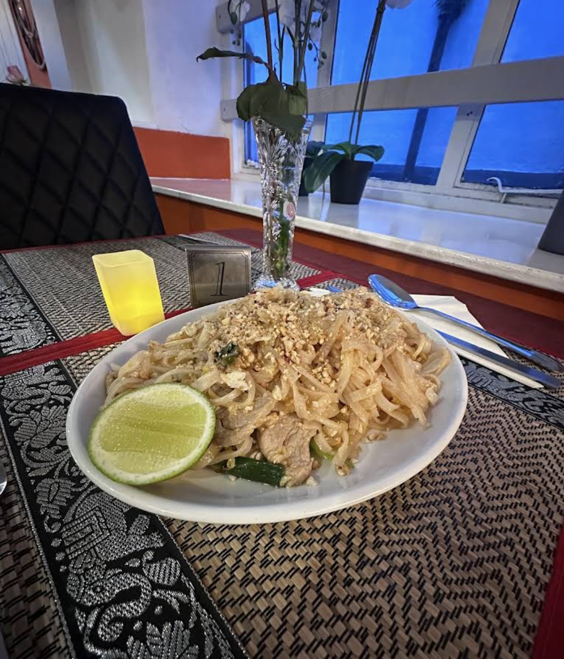 Pad Thai with lime served at 36 Thai Kitchen